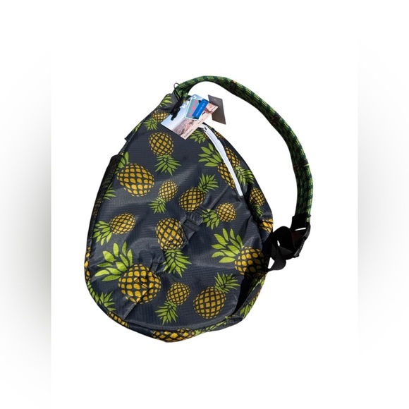 NWT Kavu Ropesicle Pineapple Party Sling Bag Outdoors H2O Resistant Crossbody - Picture 9 of 11